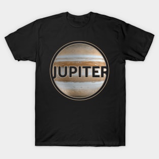 Planet Jupiter with lettering gift space idea T-Shirt